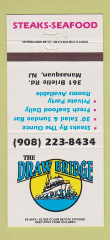Matchbook Cover - Draw Bridge Restaurant Manasquan NJ 30 Strike