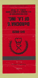 Matchbook Cover - DeRocha's Slidell LA WORN RED 30 Strike