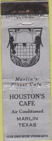 Matchbook Cover - Houston's Cafe Marlin TX