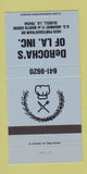 Matchbook Cover - DeRocha's Slidell LA BLUE 30 Strike