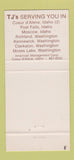 Matchbook Cover - TJ's Pantry Hayden Lake ID 30 Strike