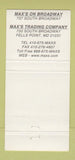 Matchbook Cover - Max's Trading Cigars Fells Point MD 30 Strike