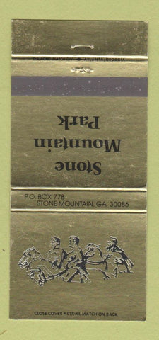 Matchbook Cover - Stone Mountain Park GA 30 Strike
