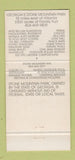 Matchbook Cover - Stone Mountain Park GA 30 Strike
