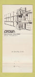 Matchbook Cover - Crown Lift Trucks Fork Lift  New Bremen OH 30 Strike