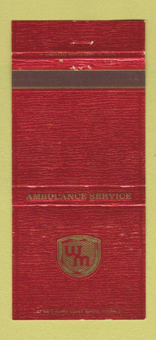 Matchbook Cover - White Mullen Mortuary Ambulance Service Ferguson MO 30 Strike