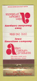 Matchbook Cover - Iowa Limestone Company Des Moines IA 30 Strike