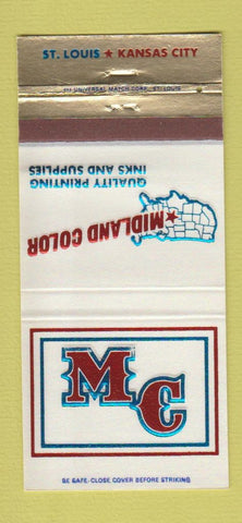 Matchbook Cover - Midland Color Inks Supply Kansas City St Louis MO 30 Strike