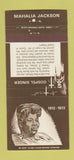 Matchbook Cover - Lord Burnham Irvington NY Mahalia Jackson Gospel  30 Strike
