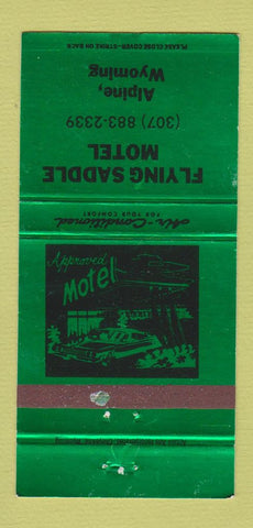 Matchbook Cover - Flying Saddle Motel Alpine WY 30 Strike