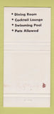 Matchbook Cover - Flying Saddle Motel Alpine WY 30 Strike