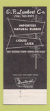 Matchbook Cover - EP Lambert Rubber Latex Akron OH 30 Strike