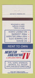 Matchbook Cover - North American Appliances Rental TV Oshawa Vanier ON 30 Strike