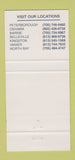 Matchbook Cover - North American Appliances Rental TV Oshawa Vanier ON 30 Strike