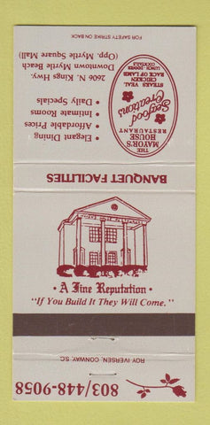 Matchbook Cover - Seafood Creations Myrtle Beach SC 30 Strike