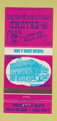 Matchbook Cover - Eklund Restaurant Clayton NM 30 Strike