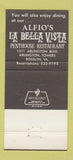 Matchbook Cover - Alfio's La Trattoria Washington DC 30 Strike