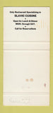 Matchbook Cover - Serbian Crown Restaurant Washington DC 30 Strike