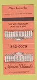 Matchbook Cover - Maison Blanche Washington DC 30 Strike