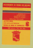 Matchbook Cover - Ristorante Di Roma Da Bruno Aalst Belgium 40 Strike