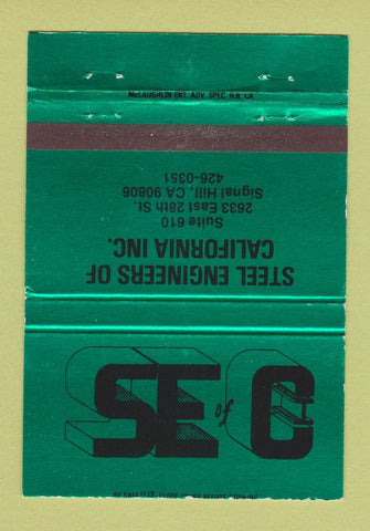 Matchbook Cover - Steel Engineering Signal Hill CA 40 Strike