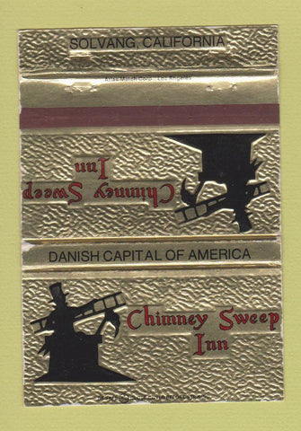 Matchbook Cover - Chimney Sweep Inn Solvang CA 40 Strike