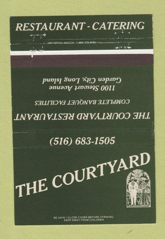 Matchbook Cover - The Courtyard Restaurant Garden City LI NY 40 Strike