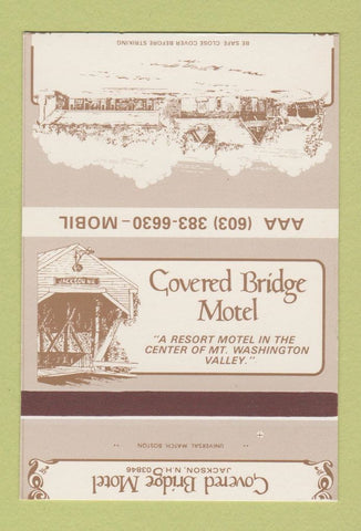 Matchbook Cover - Covered Bridge Motel Jackson NH 40 Strike