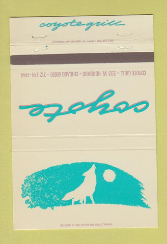 Matchbook Cover - Coyote Restaurant Chicago IL 40 Strike