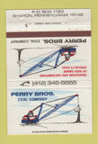 Matchbook Cover - Perry Bros Coal Sharon PA 40 Strike