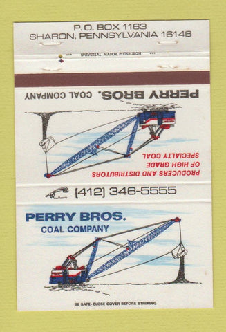 Matchbook Cover - Perry Bros Coal Sharon PA 40 Strike