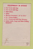 Matchbook Cover - Rental Tools Companyt Harvey IL Oil well WEAR 40 Strike