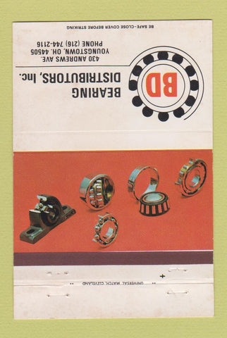 Matchbook Cover - Bearings Distributors Youngstown OH WEAR 40 Strike