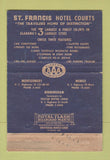 Matchbook Cover - St Francis Hotel Courts Mobile AL Montgomery WEAR 40 Strike