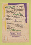 Matchbook Cover - Greenlawn Funeral Chapel Bakersfield CA WORN 40 Strike