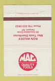 Matchbook Cover - Mac Tools Ron Wildey Fairport NY 40 Strike