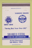 Matchbook Cover - San Angelo Savings and Loan TX 40 Strike