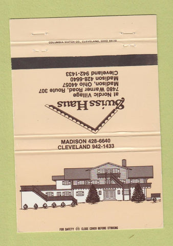 Matchbook Cover - Swiss Haus Madison OH 40 Strike