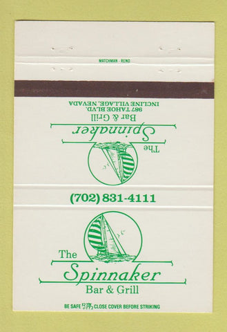 Matchbook Cover - The Spinnaker Bar Grill Incline Village NV 40 Strike