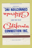 Matchbook Cover - California Connection Los Angeles CA 40 Strike
