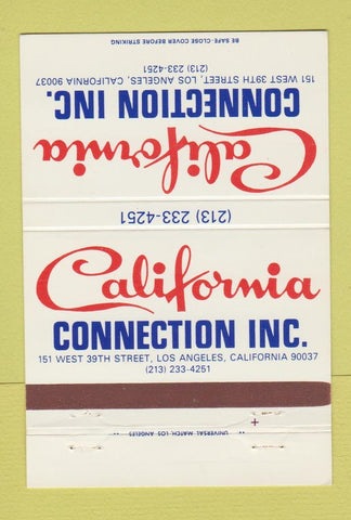 Matchbook Cover - California Connection Los Angeles CA 40 Strike