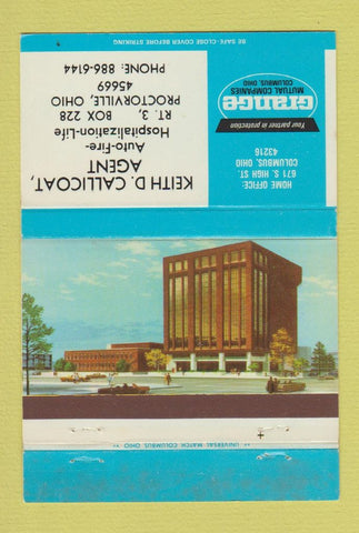 Matchbook Cover - Grange Insurance Keith Callicoat Proctorville OH 40 Strike
