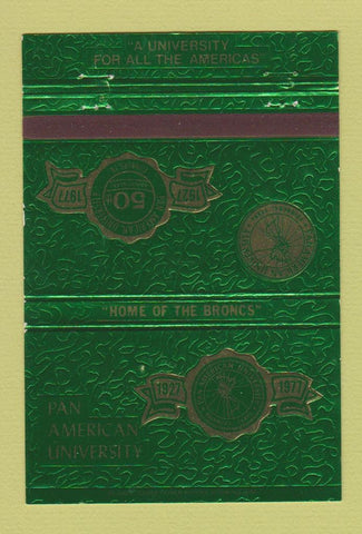 Matchbook Cover - Pan American University Edinburg TX 40 Strike