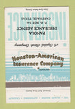 Matchbook Cover - Panola Insurance Agency Carthage TX 40 Strike