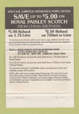 Matchbook Cover - Chivas Brothers Scotch Whisky Royal Paisley 40 Strike