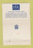 Matchbook Cover - Albemarle Savings Loan Elizabeth City Kitty Hawk NC 40 Strike