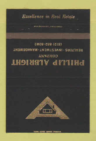 Matchbook Cover - Phillip Albright Real Estate Corpus Christi TX 40 Strike