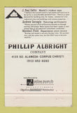 Matchbook Cover - Phillip Albright Real Estate Corpus Christi TX 40 Strike