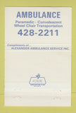 Matchbook Cover - Alexander Funeral Homes Evansville IN 40 Strike