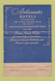 Matchbook Cover - Pump Room Ambassador East Chicago IL WEAR 40 Strike